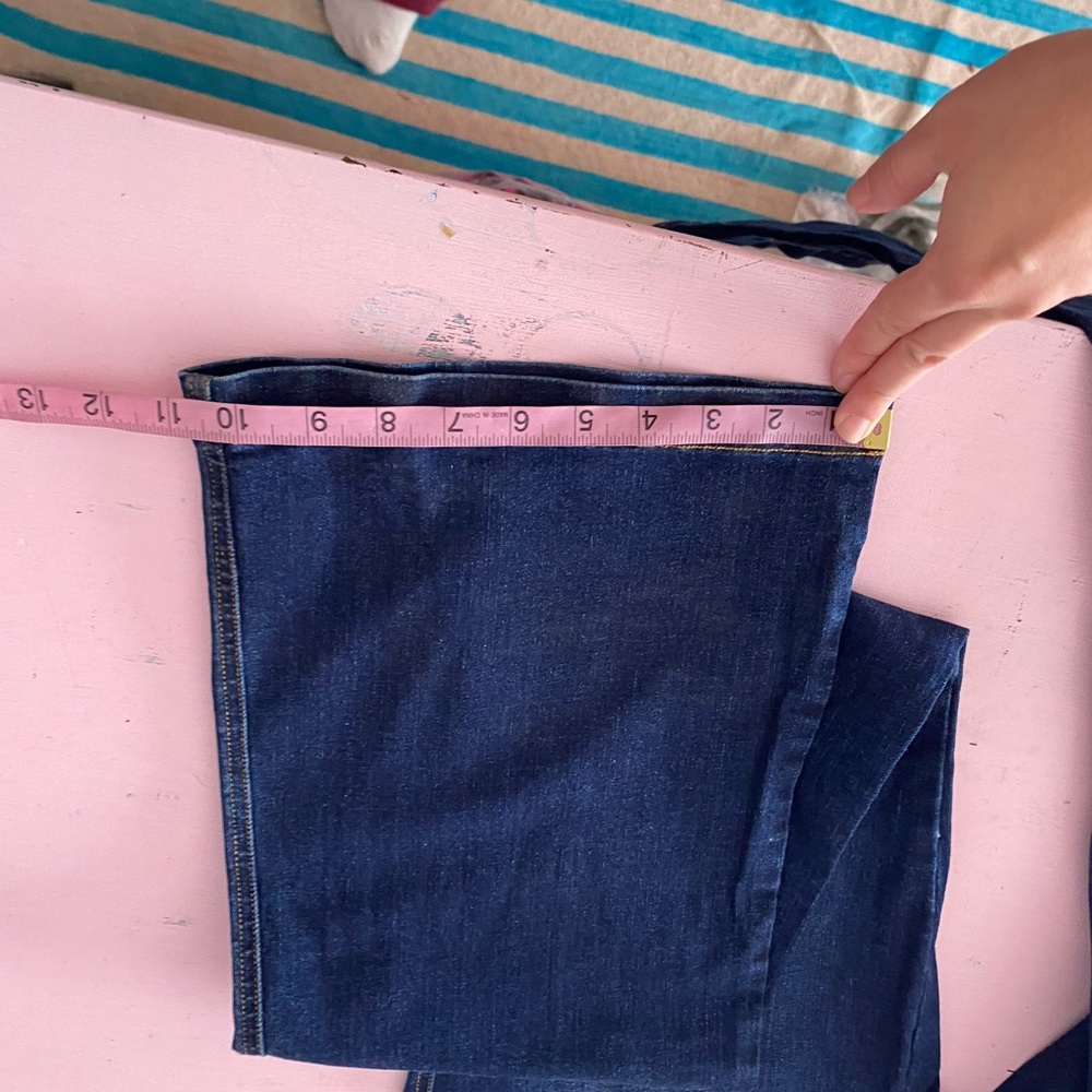 Spanx XL Tall Flare Jeans Slimming Flared Denim Medium Wash Mid High Rise - Picture 6 of 12